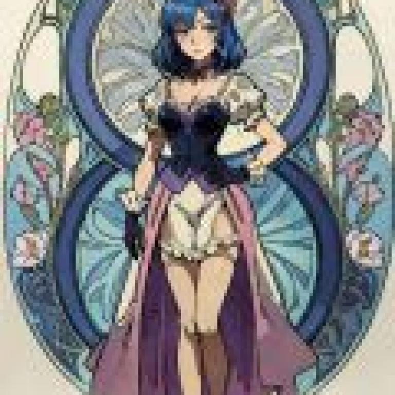 THE iDOL MSTER，A blue haired woman in royal dress.
