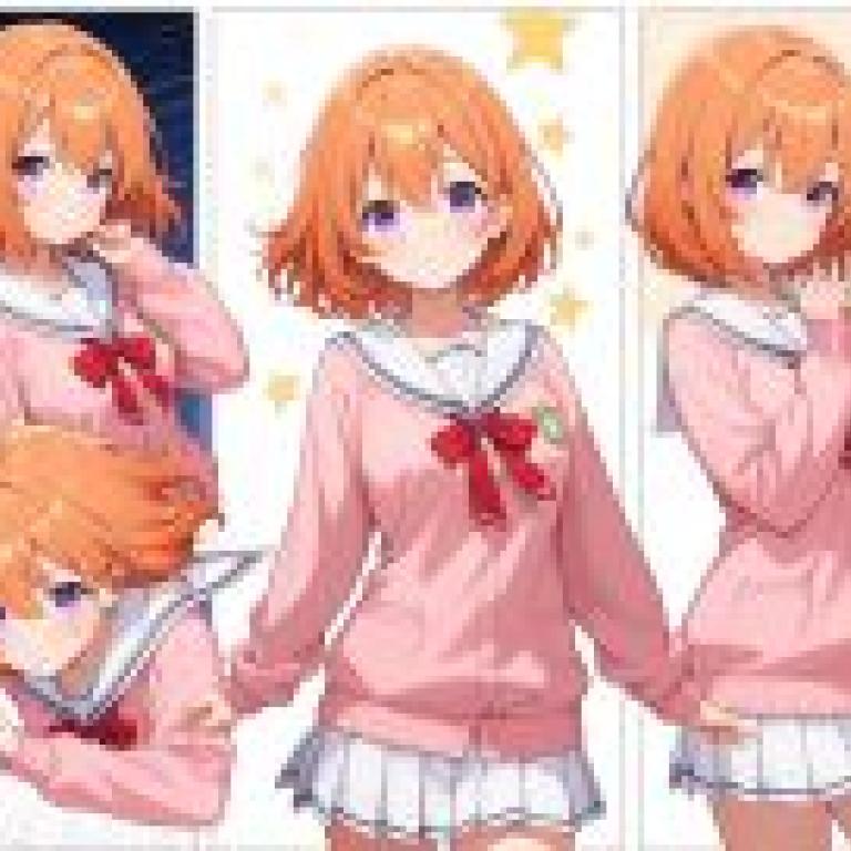 Hoto kokoa 是「請問您有兔子嗎？」姊妹們穿著粉紅色衣服擺姿勢拍節日賀卡。