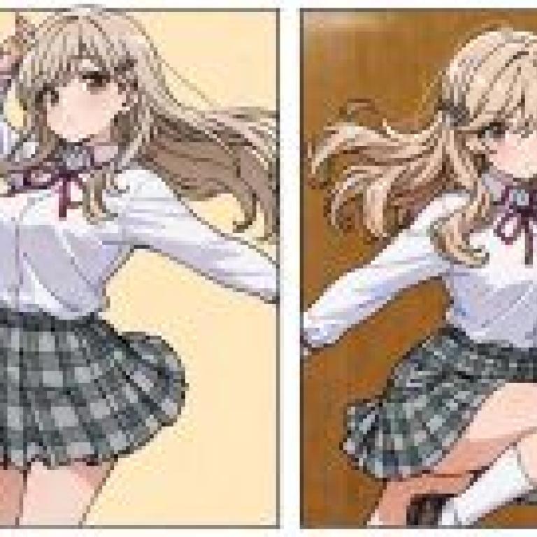 Ajisai Sena，動漫風格的藝術作品，圖中是一位穿著裙子和襯衫的女孩。