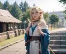 電腦桌布，迷宮飯，瑪露希爾・多納托，Dungeon Meshi，真人版，精靈女孩的優雅