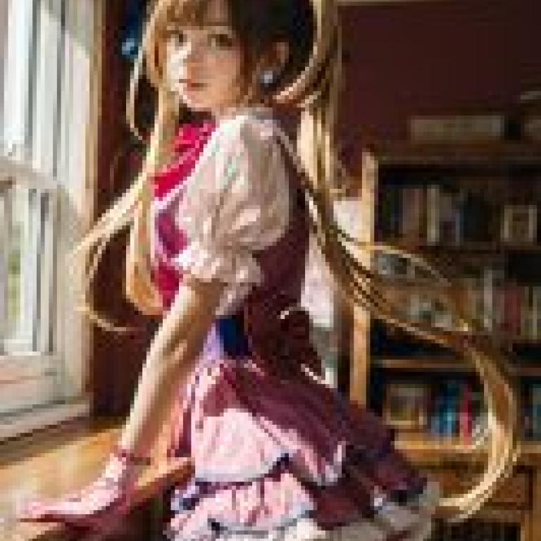 手機桌布，HUGっと!プリキュア，寫實，一個頭髮上繫著紅色蝴蝶結的女孩正站在窗台前向外張望。