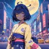 電腦桌布，坎蒂斯，Candace，Genshin，原神，動漫，和服夜景高清