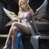 Dingdang Qianrenxue God，Angel wing girl is in an ad.