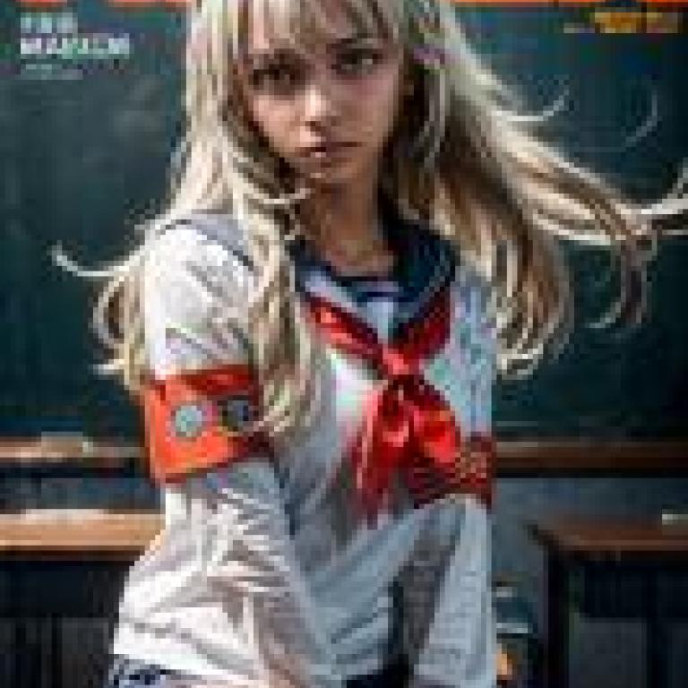 Mobile wallpaper， Kiki Majima Love After World Domination， realistic， girl in a sailor suit.