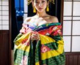 Mobile wallpaper， Oiran， realistic， the word TAXI is on the cover of the magazine.