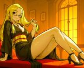 擁有秘密的情婦，盤腿而坐的女孩。