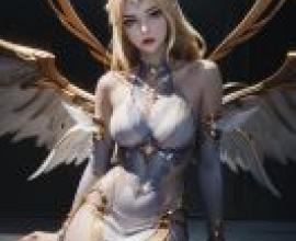 Dingdang Qianrenxue God，身著金銀色的天使少女。