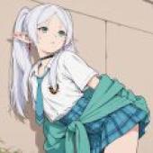 Frilian Urban Fantasy，A young girl wearing a tie and a school uniform.