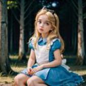 Real beauty， Alice sleepwalking Wonderland， Disney style， live version， Red Apple Wonderland Dream