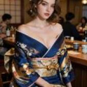 Kimono Phantom，The girl is wearing a kimono.