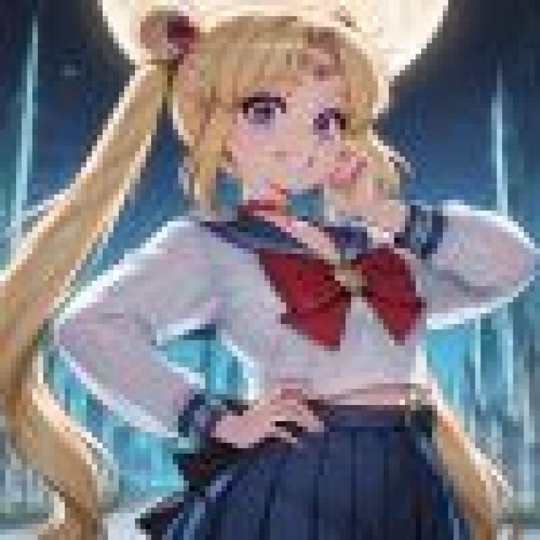 Sailor Moon，A girl with the moon in her hair.