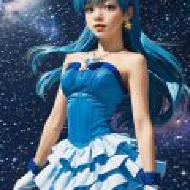 珍珠美人魚 Hosho Hanon，身穿藍色衣服的動漫女孩。