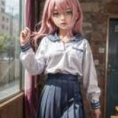 手機桌布，陸奥 こまろ，生徒会にも穴はある，寫實，《Soiwroom》的封面是一位身穿粉紅色頭髮和白色夾克的女孩。