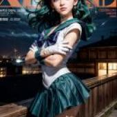 手機桌布，海王滿 (Sailor Neptune) 海王美智留 美少女戰士，寫實，真實的動漫世界