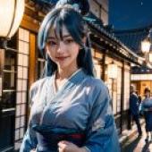Live version， popular anime， the goddess of water， Aoka， blessing for the beautiful world， kimono night phantom