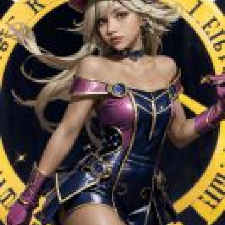 Apprentice Illusion Magician Yu Gi Oh，一位女孩穿著 Durie 樂隊的女巫服裝。