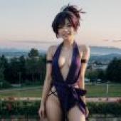 電腦桌布，Yuzuriha 杠 Hells Paradise 地獄樂，真人，魔幻忍者風格