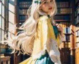 Mobile phone wallpaper， Sophia Ascart， realistic， cover style of the white-haired magician