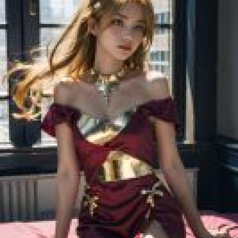 手機桌布，Fate エレシュキガル(埃列什基伽勒)，Ereshkigal，寫實，頭戴蝴蝶結的女人坐在沙發上。