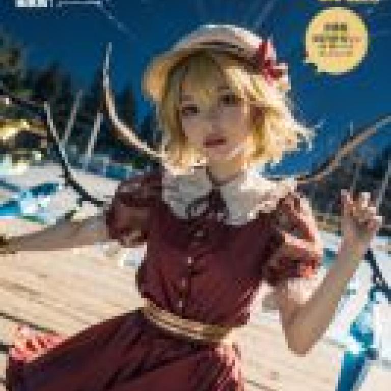 手機桌布，Flandre Scarlet Touhou，寫實，一名女孩登上了 Naightgr 雜誌的封面。
