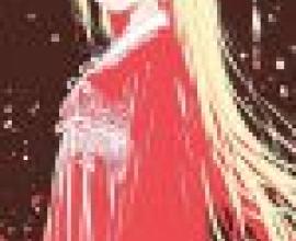 Traditional clothing，Anime girl in red dress and headband.