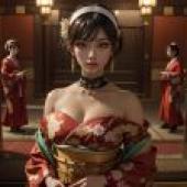 Live anime， spy × family spy family wine， appointment， time in front of the door， red skirt dance