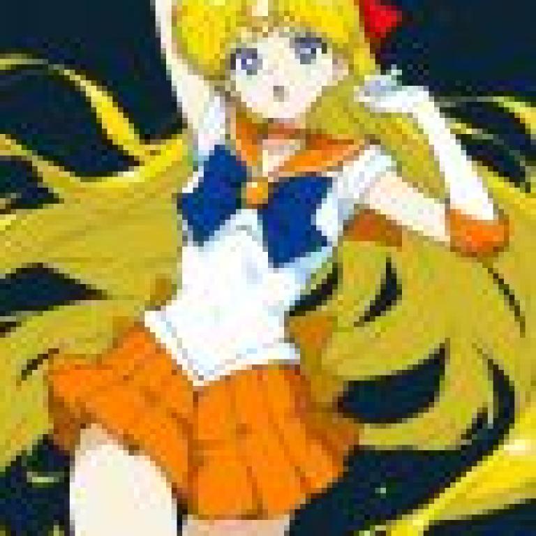 Moon Fairy，A girl with blonde hair that is standing next to the earth.