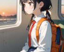 過去的旅行，在火車站等車的女孩。