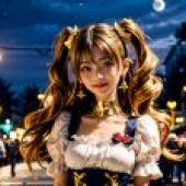 Computer desktop， live anime， Taoyuan love， love elf， beauty girl corset street kawaii girl