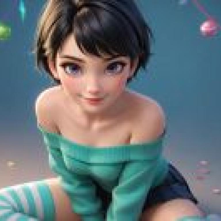 Vanellope von Schweetz，Wreck-It Ralph，The girl has black hair.