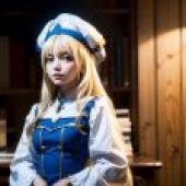 Computer desktop， live version， Goblin killer goddess， bookshelf fantasy: violet character play