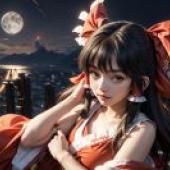 真人美女，東方Project，博麗靈夢，日本巫女，真人版，「月夜都市幻」