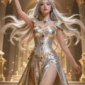 Goddess s Grace，The woman has long hair.