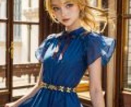 Spica Nerius Ragnarok Online，Blue dress on girl with blonde hair.