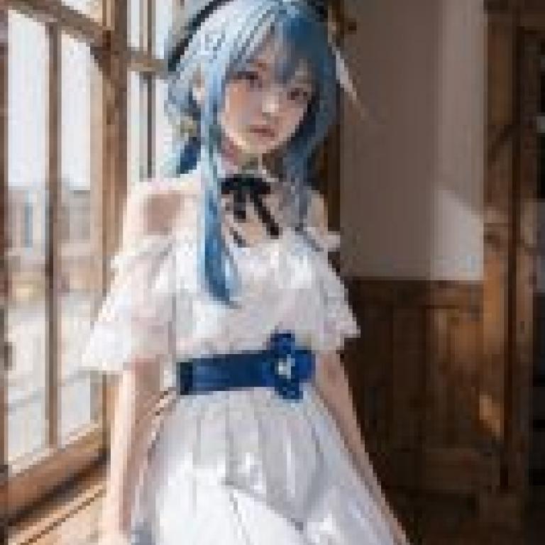 Griseo，Honka，窗台上藍頭髮的女孩。