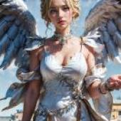 手機桌布，Angel，エンジェル，Tekken，寫實，虛幻引擎中的天使女神