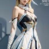 Mobile phone wallpaper， Lumine Genshin， realistic， elegant elf phantom