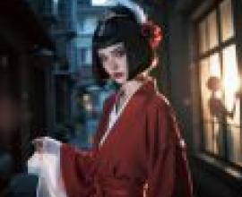 攝影師們，這位女士穿著紅色長袍。