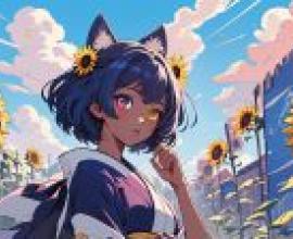 電腦桌布，坎蒂斯，Candace，Genshin，原神，動漫，向日葵花田競賽