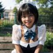 電腦桌布，莉莉絲 (リリス)， LILITH，新來的女傭有點怪真人，坐姿憂鬱女僕