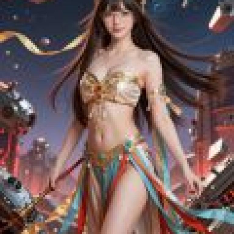 Mechanical Goddess，A girl in a bikini is holding a bow and arrow.