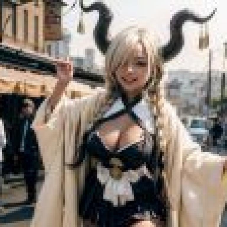 電腦桌布，Azur Lane 碧藍航線 Owari 尾張，真人，惡魔之美