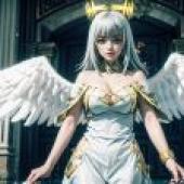 電腦桌布，真人版，奧偍瑪蒂亞，アルテマティア，狩龍人拉格納，創天姿態：奧偍瑪蒂亞的3D虛幻引擎創天使 優雅華麗cosplay風華