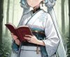 動漫女孩，一位女性正在閱讀。