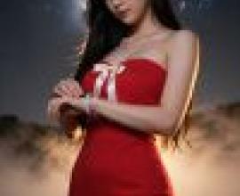 Red Temptation，A girl in red dress.