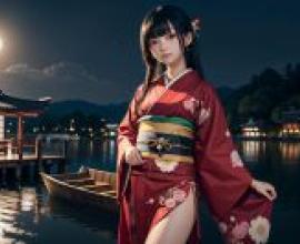 真人動漫，地獄少女，閻魔愛，和服，船影滿月，和服夜戀