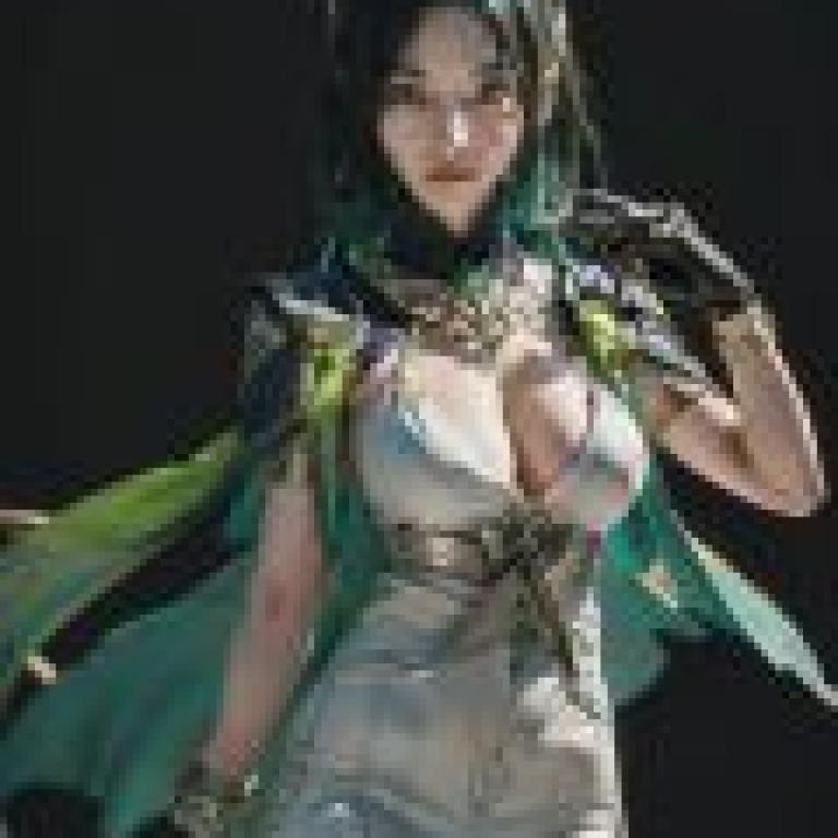 Nefer Genshin Impact，圖片焦點是女性。