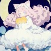 fancy girlA little cat is holding an orange ball.