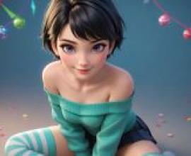 雲妮洛普‧馮‧史威茲，《無敵破壞王》，這個女孩有一頭黑髮。