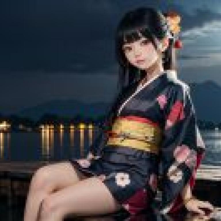 真人動漫，地獄少女，閻魔愛，和服，渡月和服，碼頭倚夢